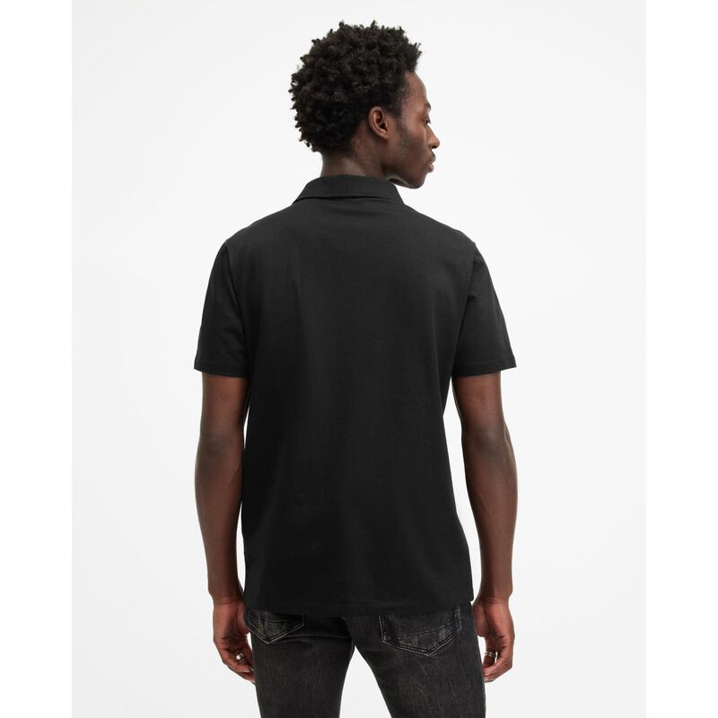 AllSaints Reid Slim Fit Ramskull Polo Shirt image number 1